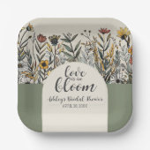 Liebe ist in Bloom - Boho Blume Brautparty Pappteller (Vorderseite)
