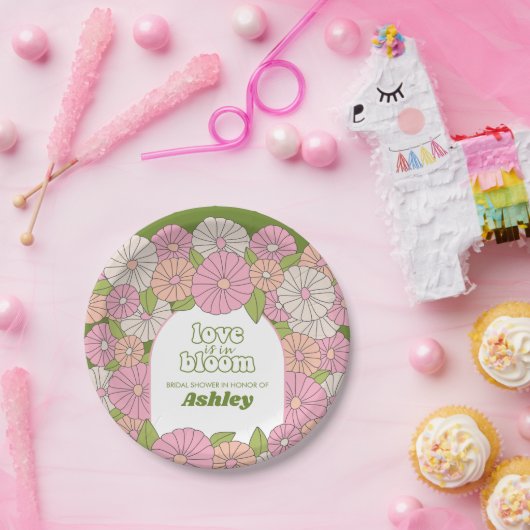 Liebe ist in Bloom - Boho Blume Brautparty Pappteller (Party)