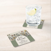 Liebe ist in Bloom - Boho Blume Brautparty Rechteckiger Pappuntersetzer (Vor Ort)