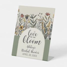 Liebe ist in Bloom - Boho Blume Brautparty Sockelschild