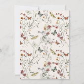 Liebe ist in Bloom Boho Schmetterlinge Brautparty Einladung (Rückseite)