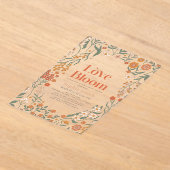 Liebe ist in Bloom Boho Wildblume Brautparty Acryleinladungen (Ablage )