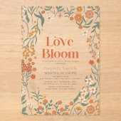 Liebe ist in Bloom Boho Wildblume Brautparty Acryleinladungen (Vorderseite)