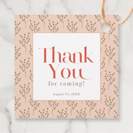 Liebe ist in Bloom Boho Wildblume Brautparty Geschenkanhänger (Rückseite)