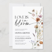 Liebe ist in Bloom Brautdusche Einladung rustikal (Vorderseite)