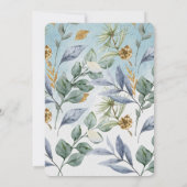 Liebe ist in Bloom Brautparty Dusty Blue Blume Einladung (Rückseite)