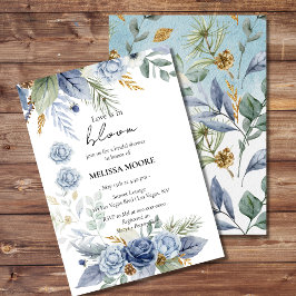 Liebe ist in Bloom Brautparty Dusty Blue Blume Einladung