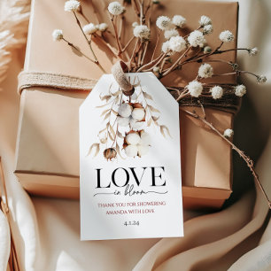 Liebe ist in Bloom Brautparty Gefälligkeitstablett Geschenkanhänger