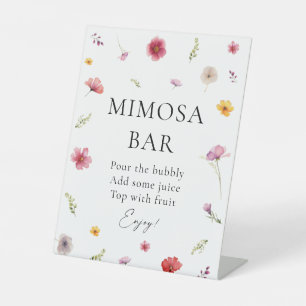 Liebe ist in Bloom Brautparty Mimosa Bar Sockelschild