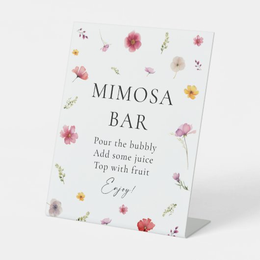 Liebe ist in Bloom Brautparty Mimosa Bar Sockelschild (Vorderseite)