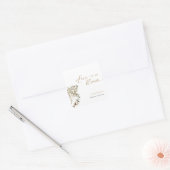 Liebe ist in Bloom Brautparty Pampas Grass Quadratischer Aufkleber (Umschlag)