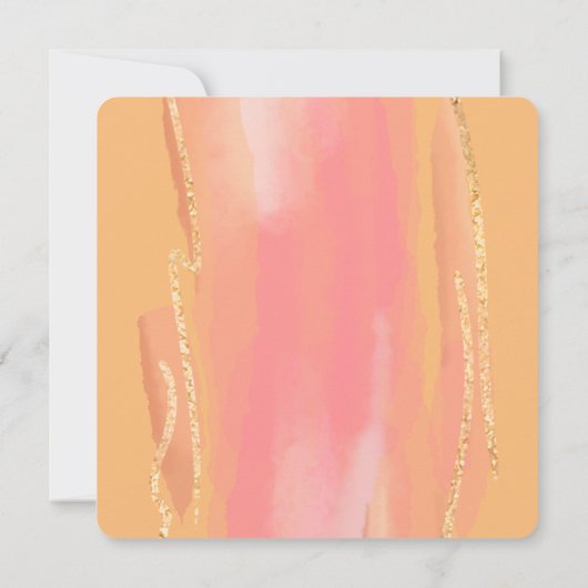 Liebe ist in Bloom Brautparty Pinks Peach Florals Einladung (Rückseite)