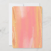 Liebe ist in Bloom Brautparty Pinks Peach Florals Einladung (Rückseite)