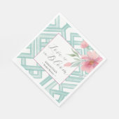 Liebe ist in Bloom Brautparty Thema Serviette (Ecke)
