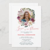 Liebe ist in Bloom Brides Foto Brautparty Einladung (Vorne/Hinten)