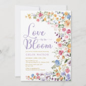Liebe ist in Bloom | Chic Wildblume Brautparty Einladung (Vorderseite)