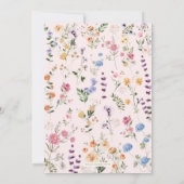 Liebe ist in Bloom Colorful Wildblume Brautparty Einladung (Rückseite)