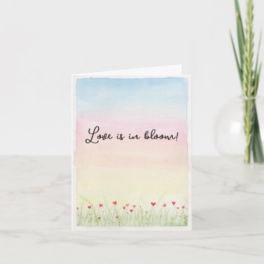 Liebe ist in Bloom Feiertagskarte (Vorderseite)