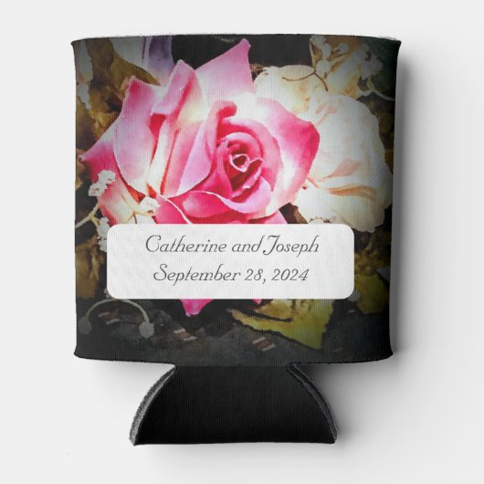 Liebe ist in Bloom Gastgeschenk Hochzeit kann kühl Dosenkühler (Vorderseite)