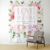 Liebe ist in Bloom | Hintergrund des Brautparty Wandteppich (Beispiel)