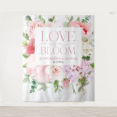 Liebe ist in Bloom | Hintergrund des Brautparty Wandteppich (Vorderseite)