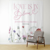 Liebe ist in Bloom | Hintergrund des Brautparty Wandteppich (Beispiel)