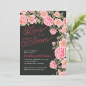LIEBE IST IN BLOOM HÜBSCH PINK WILD-ROSE EINLADUNG (Stehend Vorderseite)
