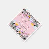 Liebe ist in Bloom Hübsche Wildblume Rasenfläche Serviette (Ecke)