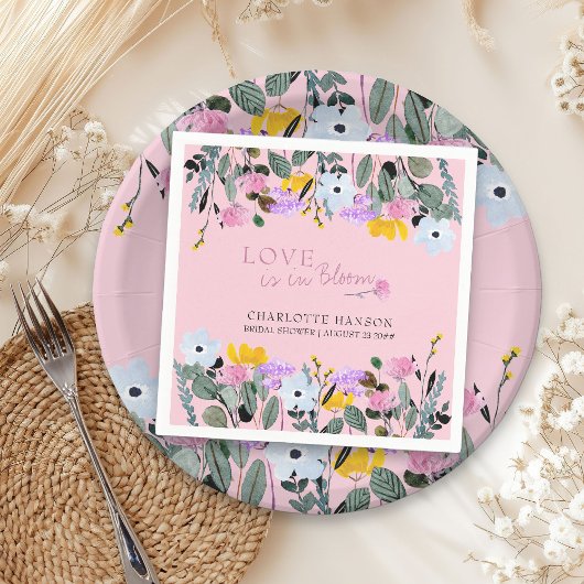 Liebe ist in Bloom Hübsche Wildblume Rasenfläche Serviette