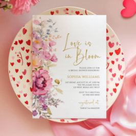 Liebe ist in Bloom Lila Wildblumen Brautparty Einladung
