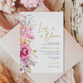 Liebe ist in Bloom Lila Wildblumen Brautparty Einladung