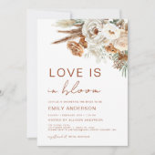 Liebe ist in Bloom Pampas Grass Brautparty Einladung (Vorderseite)