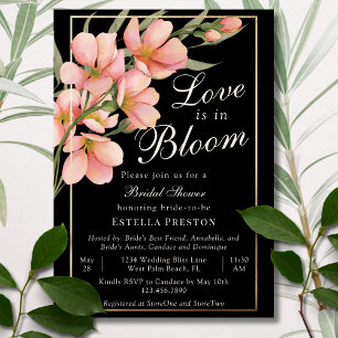 Liebe ist in Bloom Pink Cherry Blossom Brautparty Einladung