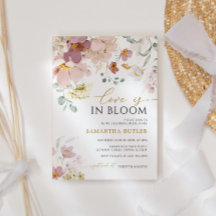 Liebe ist in Bloom Pink & Red Wildblumen Dusche