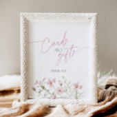 Liebe ist in Bloom Pink Wildblume Karten und Gesch Sockelschild