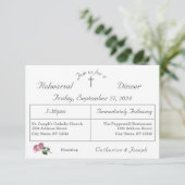 Liebe ist in Bloom Probe Abendessen Einladung (Stehend Vorderseite)