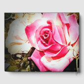 Liebe ist in Bloom Rose/Foto Hochzeitsgast-Buch Gästebuch (Rückseite)