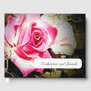 Liebe ist in Bloom Rose/Foto Hochzeitsgast-Buch Gästebuch
