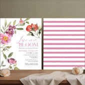 Liebe ist in Bloom Rosey Floral Brautparty Einladu