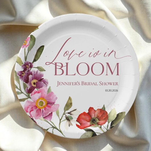 Liebe ist in Bloom | Rosey Spring Brautparty Pappteller