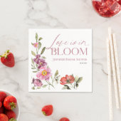 Liebe ist in Bloom | Rosey Spring Brautparty Serviette (Beispiel)