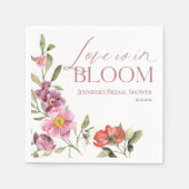 Liebe ist in Bloom | Rosey Spring Brautparty Serviette (Vorderseite)