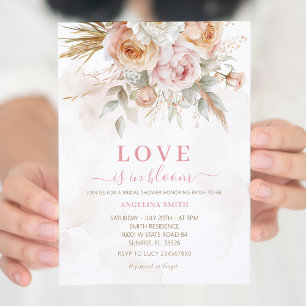 Liebe ist in Bloom Rustic Boho Brautparty Einladung
