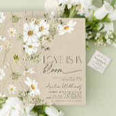 Liebe ist in Bloom Rustic Daisy Wildblume Einladung
