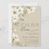 Liebe ist in Bloom Rustic Daisy Wildblume Einladung (Vorderseite)