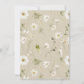 Liebe ist in Bloom Rustic Daisy Wildblume Einladung (Rückseite)