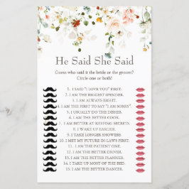 Liebe ist in Bloom sagte er sagte, sie sagte Dusch