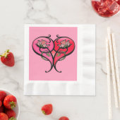 Liebe ist in Bloom Serviette (Beispiel)