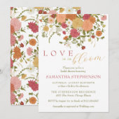 Liebe ist in Bloom Spring Boho Blumengestein Braut Einladung (Vorne/Hinten)