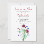 Liebe ist in Bloom Thistle Blumengestein Brautpart Einladung (Vorderseite)